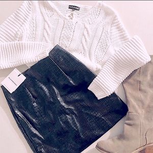 Glamorous | vegan Croc Mini Skirt